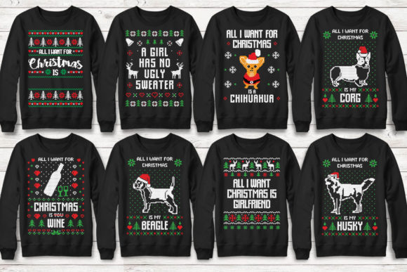 100 Ugly Christmas Graphics for T-Shirt Designs