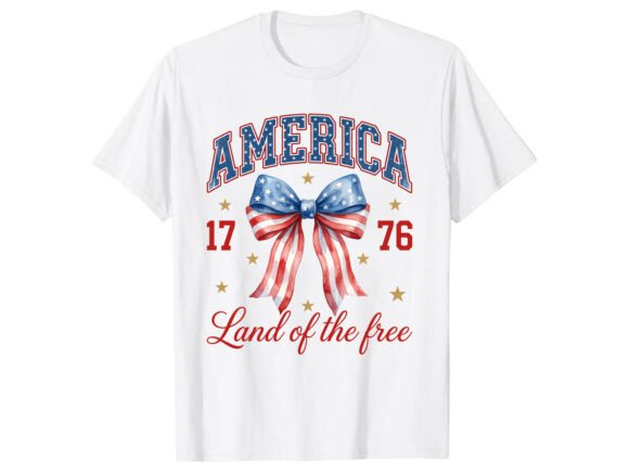 America Land Free 4th of July T-Shirt Graphics
