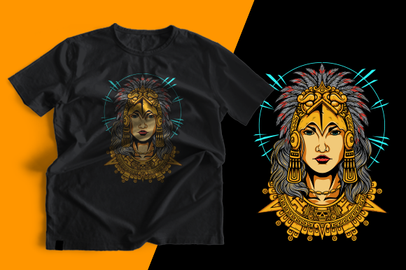 Aztec Women Graphics: Print Templates for Blogs