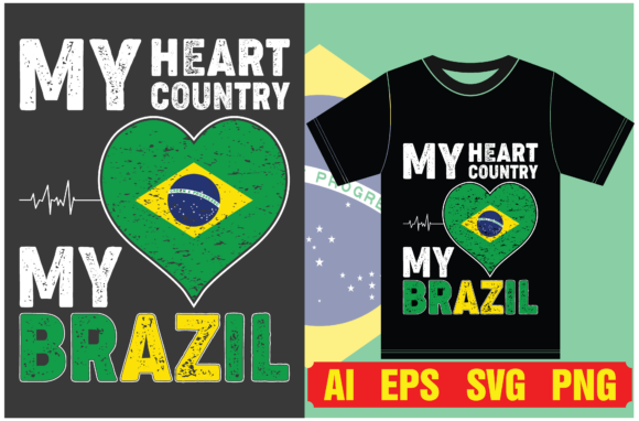 Brazil Flag T-Shirt Designs: Graphics for Branding