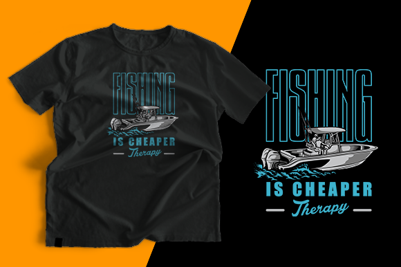 Fishing Boat Design: Graphics for Print Templates