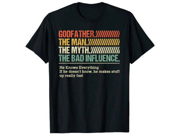 Funny Godfather Father's Day T-Shirt Graphics Review