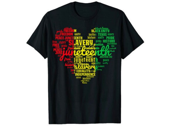 Heart Freedom Juneteenth T-Shirt