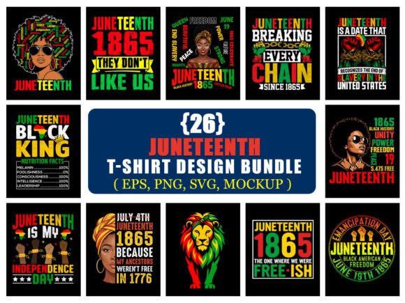Juneteenth T-Shirt Design Bundle