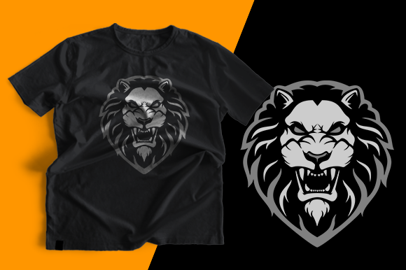 Lion Head Graphics for Print Templates & Branding