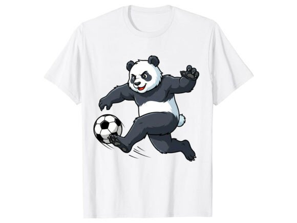 Panda Playing Soccer T-Shirt Graphics