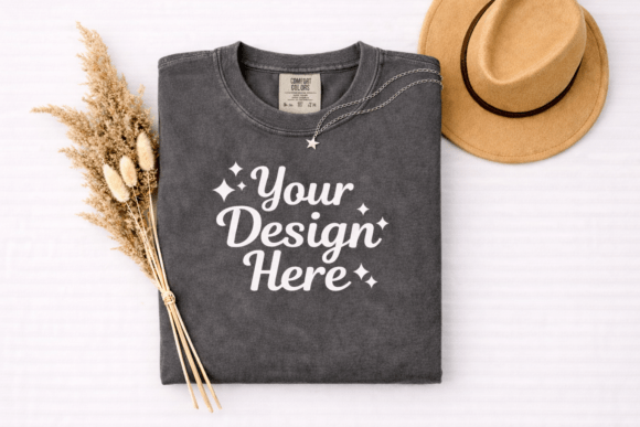 Pepper Comfort Colors 1717 Shirt Mockup: Graphics for T-Shirts