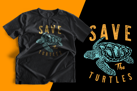 Save the Turtles Graphics for Print Templates